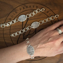 STOCKINETTE OR ABSTRACT KNIT LINK BRACELET