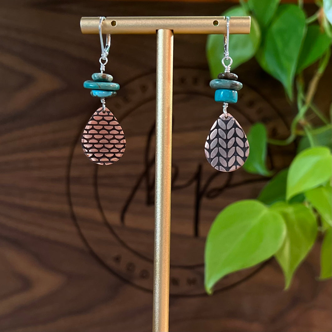 TURQUOISE STACK EARRINGS