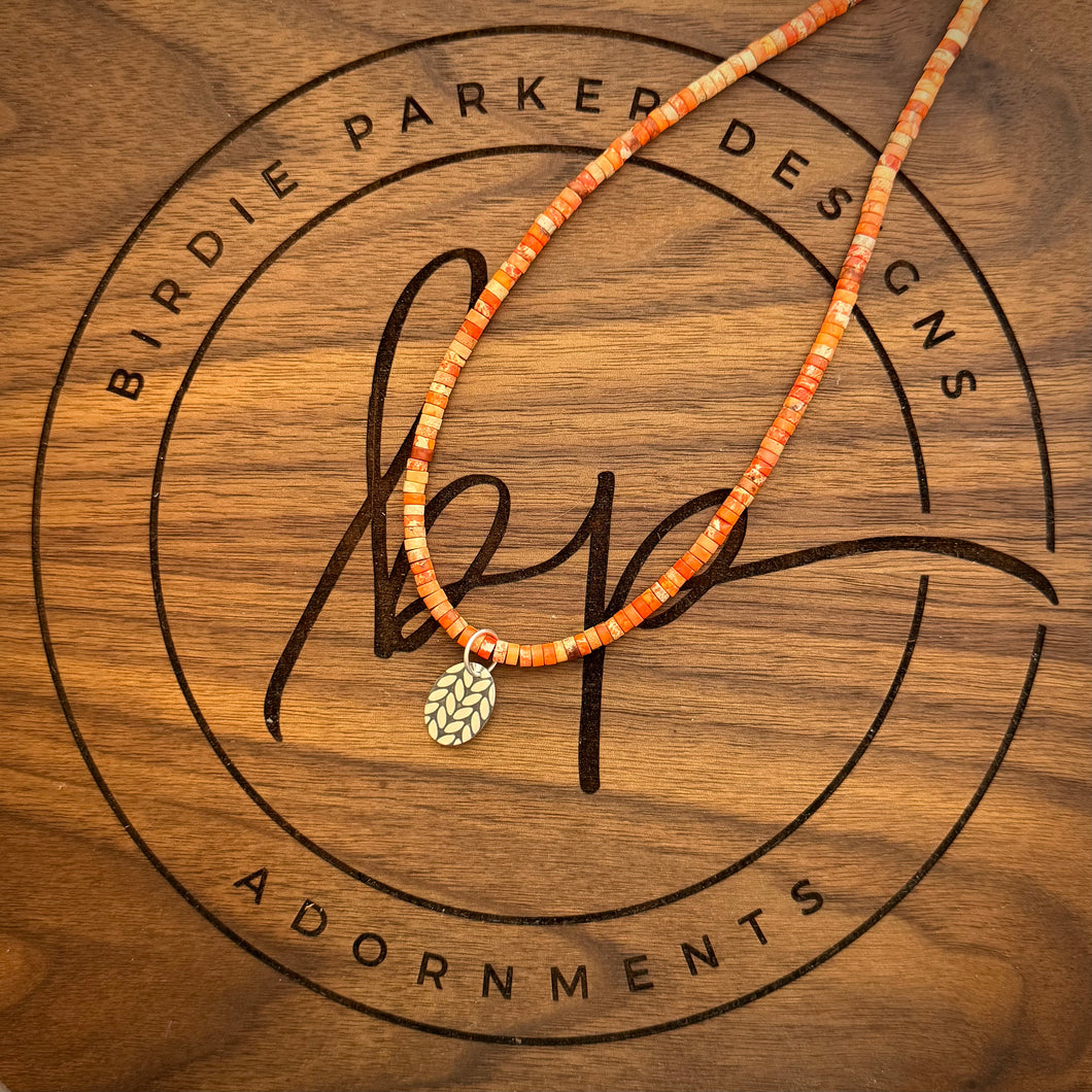 SEA SEDIMENT JASPER BEAD NECKLACE