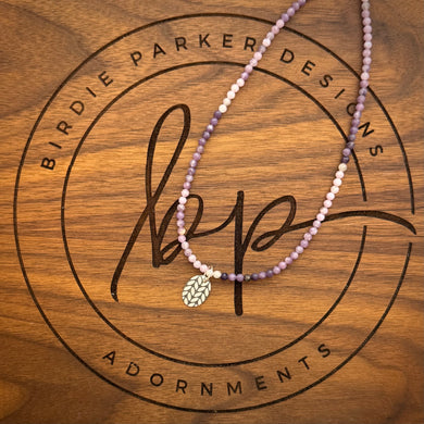 PURPLE LEPIDOLITE BEAD NECKLACE