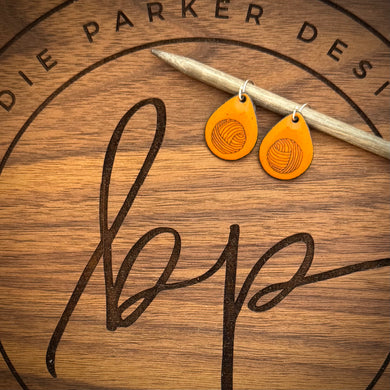 YARN BALL ENAMEL EARRINGS