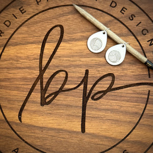 YARN BALL ENAMEL EARRINGS