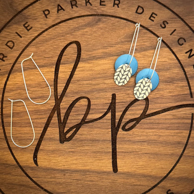 DROP DISC ENAMEL EARRINGS