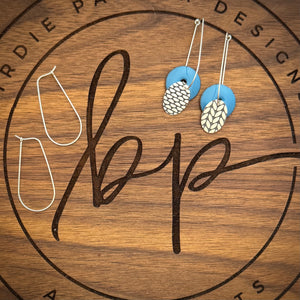 DROP DISC ENAMEL EARRINGS