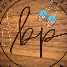 DROP DISC ENAMEL EARRINGS