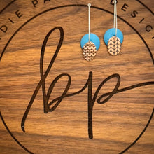 DROP DISC ENAMEL EARRINGS