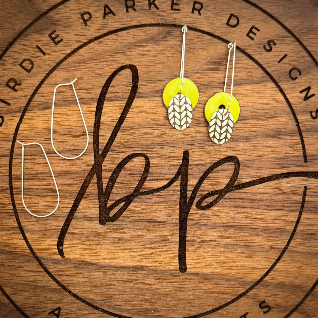 DROP DISC ENAMEL EARRINGS