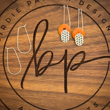 DROP DISC ENAMEL EARRINGS