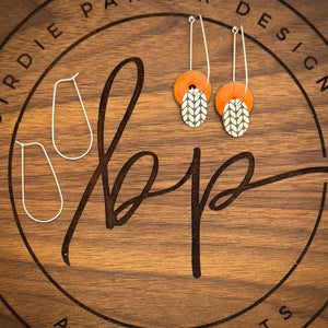 DROP DISC ENAMEL EARRINGS