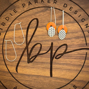 DROP DISC ENAMEL EARRINGS