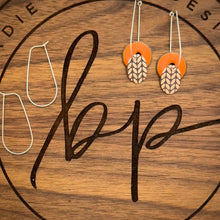 DROP DISC ENAMEL EARRINGS
