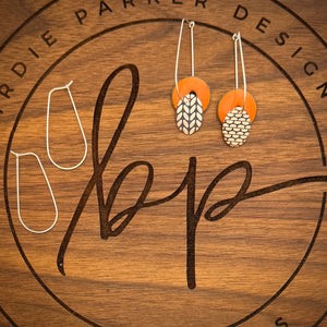 DROP DISC ENAMEL EARRINGS