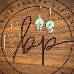 DROP DISC ENAMEL EARRINGS