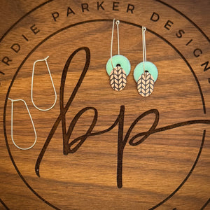 DROP DISC ENAMEL EARRINGS