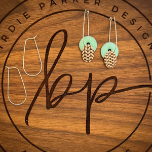 DROP DISC ENAMEL EARRINGS