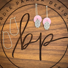 DROP DISC ENAMEL EARRINGS