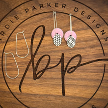 DROP DISC ENAMEL EARRINGS