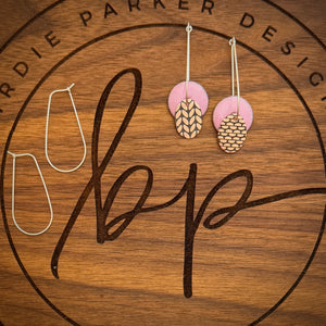 DROP DISC ENAMEL EARRINGS