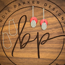 DROP DISC ENAMEL EARRINGS
