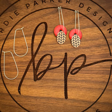 DROP DISC ENAMEL EARRINGS