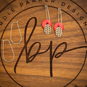 DROP DISC ENAMEL EARRINGS