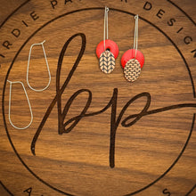 DROP DISC ENAMEL EARRINGS