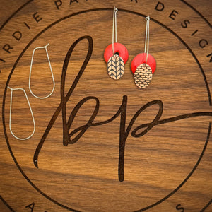 DROP DISC ENAMEL EARRINGS