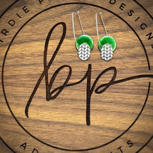 DROP DISC ENAMEL EARRINGS