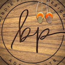 DROP DISC ENAMEL EARRINGS