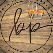 DROP DISC ENAMEL EARRINGS