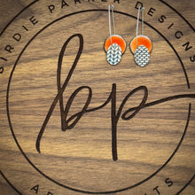 DROP DISC ENAMEL EARRINGS