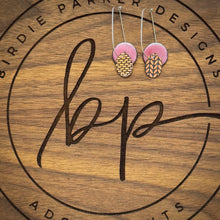 DROP DISC ENAMEL EARRINGS