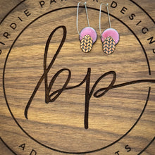 DROP DISC ENAMEL EARRINGS