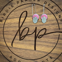 DROP DISC ENAMEL EARRINGS