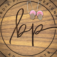 DROP DISC ENAMEL EARRINGS