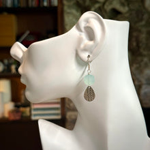 FACETED AQUA CHALCEDONY EARRINGS