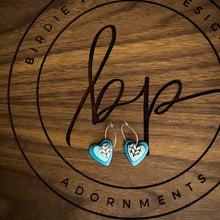 TRIPLE HEART ENAMEL EARRINGS