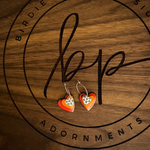 TRIPLE HEART ENAMEL EARRINGS