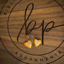 TRIPLE HEART ENAMEL EARRINGS