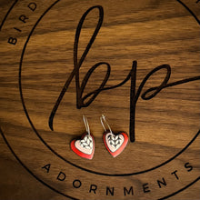 TRIPLE HEART ENAMEL EARRINGS