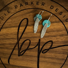 TURQUOISE DISC EARRINGS