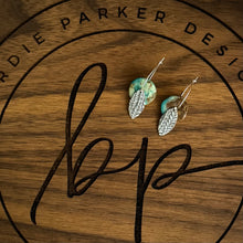 TURQUOISE DISC EARRINGS