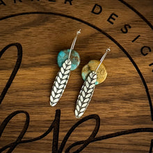TURQUOISE DISC EARRINGS
