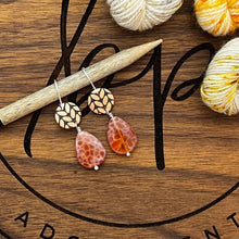 ORANGE FIRE AGATE DROP EARRINGS