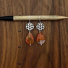 ORANGE FIRE AGATE DROP EARRINGS