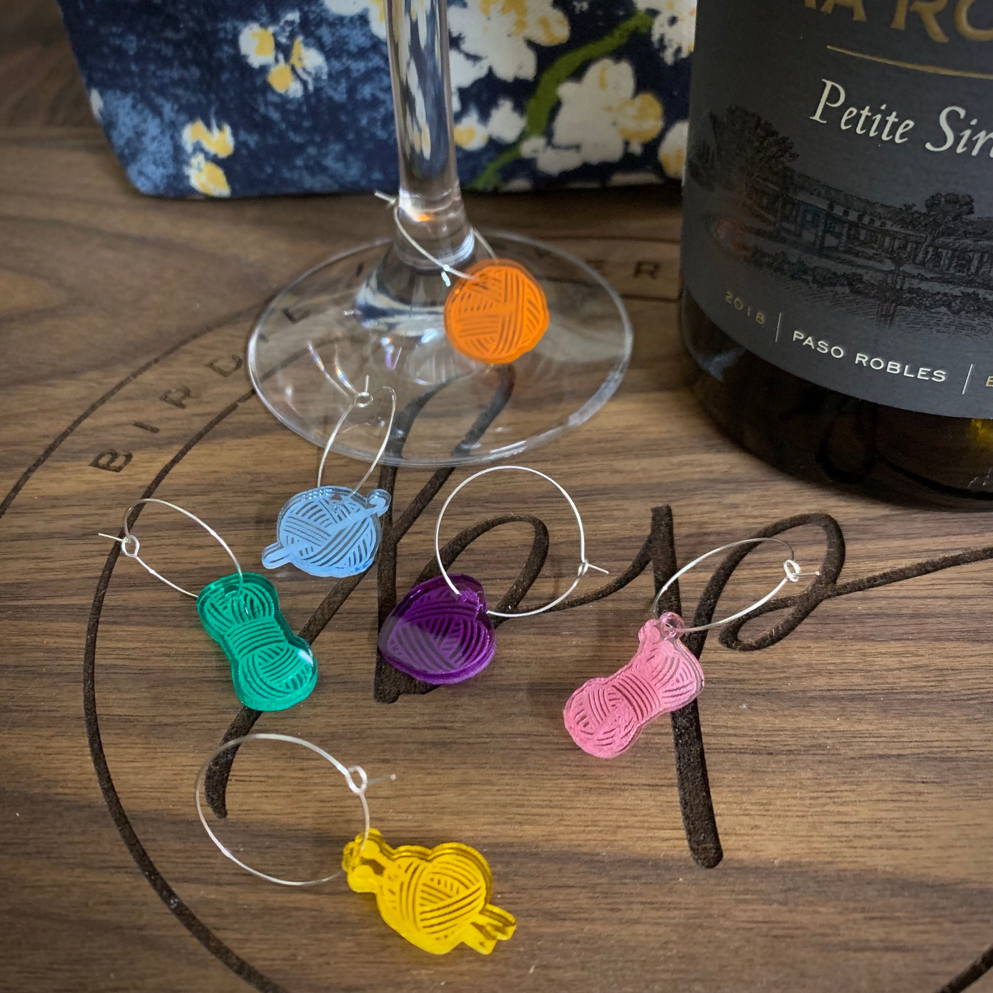 Personalized Wine Glass Charm - Silver – Coco Wagner Design