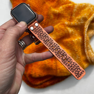 CABLE KNIT LEATHER BANDS FOR APPLE WATCH